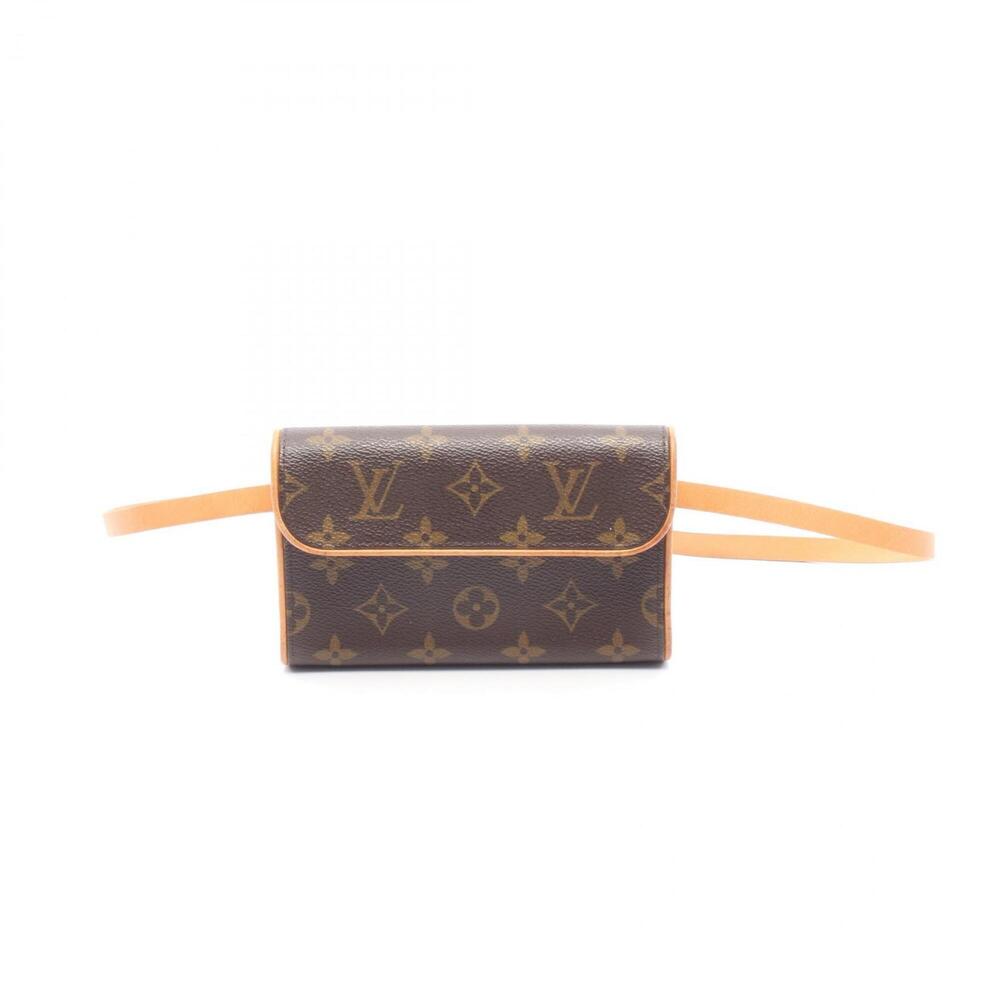 LOUIS VUITTON Authentic Brown Monogram Leather Pochette Fanny Pack